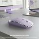 Мишка NETSTAT®️, Безжична, Безшумно Кликване, 3 Връзки Multi-Device, Bluetooth 5.1, 2.4GHz USB, Type-C & USB-A, Слим и Преносима, Батерия 450mAh, 1600 DPI, Ергономична, Офис и Геймърска, Лаптоп, Таблет, Windows, macOS, Android, Тиха, Лилава