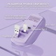 Мишка NETSTAT®️, Безжична, Безшумно Кликване, 3 Връзки Multi-Device, Bluetooth 5.1, 2.4GHz USB, Type-C & USB-A, Слим и Преносима, Батерия 450mAh, 1600 DPI, Ергономична, Офис и Геймърска, Лаптоп, Таблет, Windows, macOS, Android, Тиха, Лилава