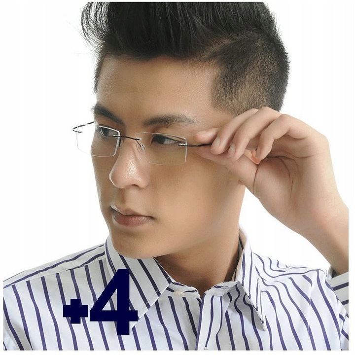 Ochelari Corectivi Fara Cadru Pentru Citire, OEM, Policarbonat, Hipermetropie, +4.00