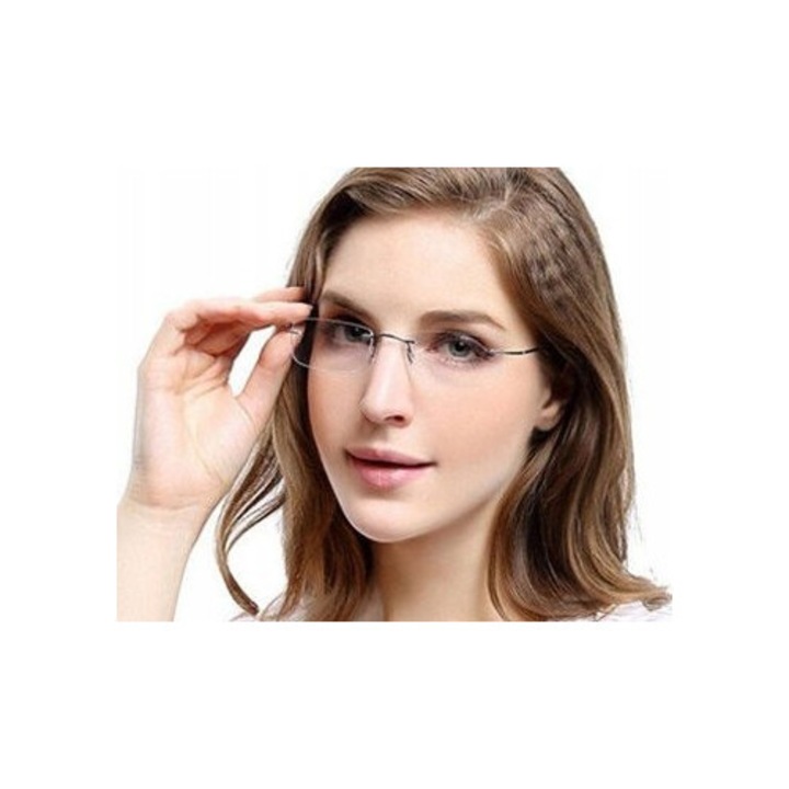 Ochelari Corectivi Fara Cadru Pentru Citire, OEM, Policarbonat, Hipermetropie, +1.00