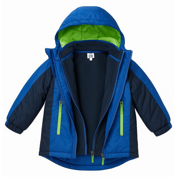 Geaca 2 in 1 copii albastru 4 ani