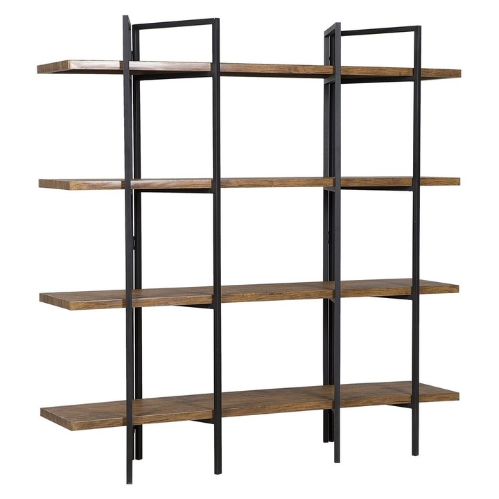 Biblioteca cu 4 rafturi Compton Maro inchis