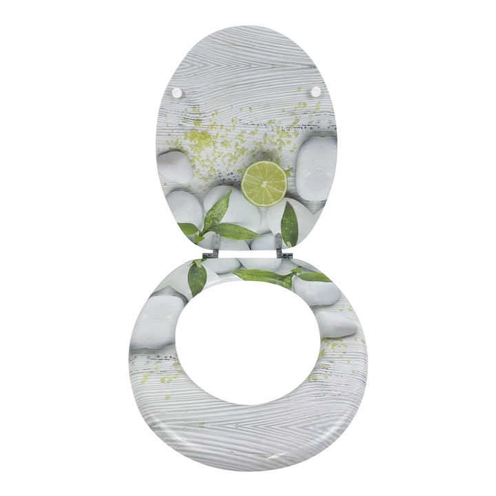 Капак за тоалетна чиния Декор Лайм, 3 страни, MDF (P7613)