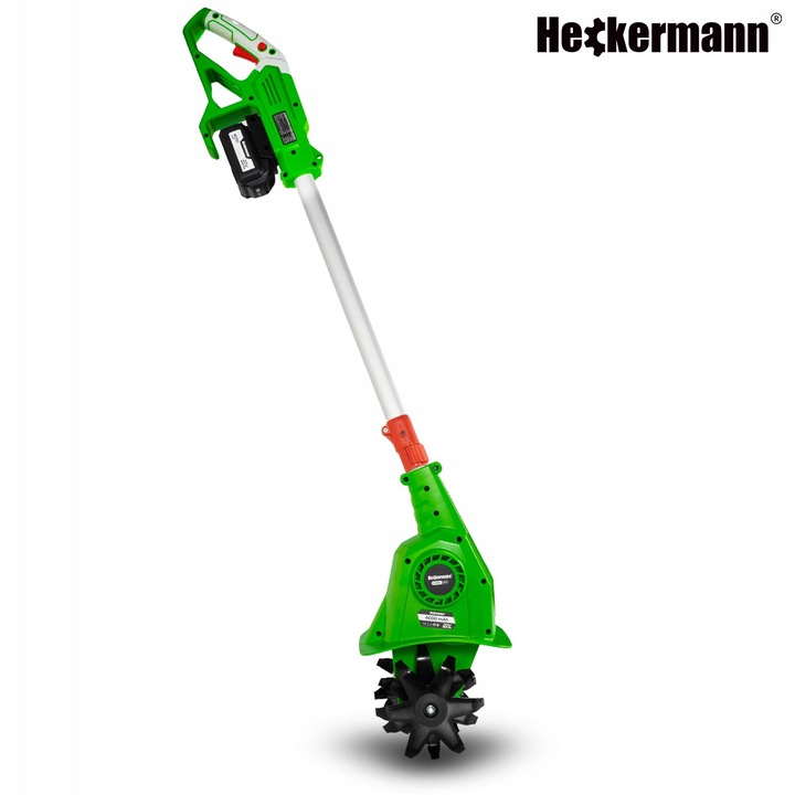 Heckermann 20V elektromos kultivátor, 4 penge, 4000mAh, 4,24kg, töltővel