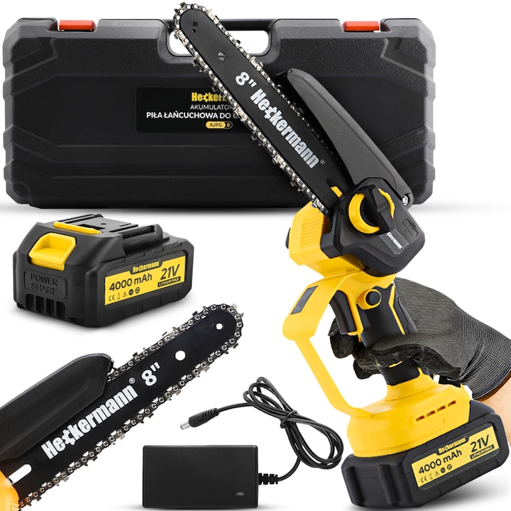 Верижен трион Heckermann AJPG8, 700W, 20см, 21V, 4000mAh