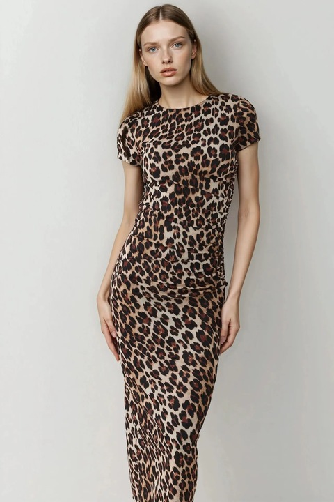 Rochie maxi, HiCCUP, imprimeu mulata, Multicolor