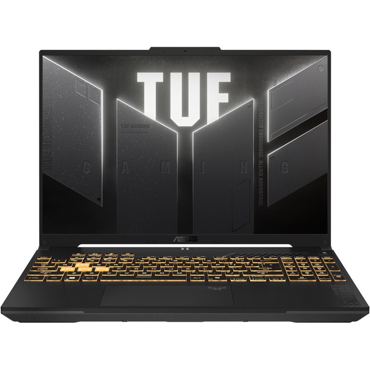 Gaming Laptop ASUS TUF F16 FX607VJ Intel® Core™ 5 210H processzor, 12M gyorsítótár, akár 4.80 GHz, 16" FHD+ 144Hz, 16GB DDR4, 512GB SSD, NVIDIA GeForce RTX 3050 @6GB, DLSS 3.0, Fekete/Szürke