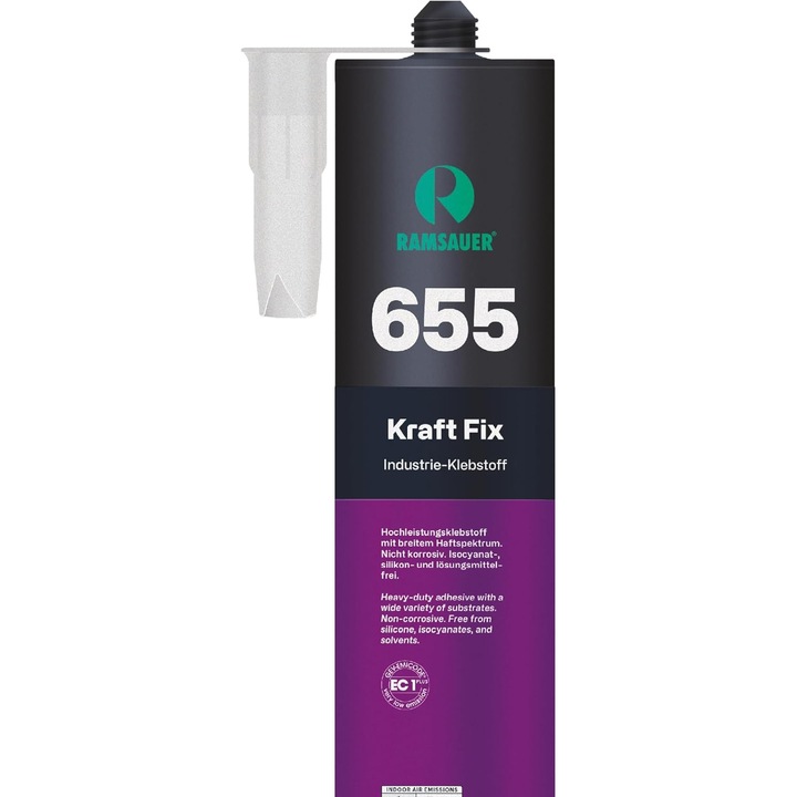 Adeziv hibrid Ramsauer 655 Kraft Fix 290 ml, alb, intarire rapida, rezistenta ridicata