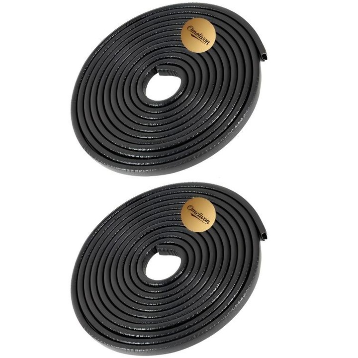 Set de 2 protectie pentru marginea usii (5 m). Omelivon® universala din cauciuc in forma de U. Culoare neagra. Protectie de etansare din cauciuc. Nu necesita lipici. Compatibila cu majoritatea masinilor, camioanelor si SUV-urilor