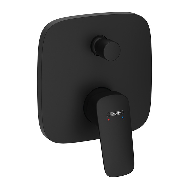 Смесител за вана - душ, Hansgrohe, Logis, вграден, видима част, черен мат