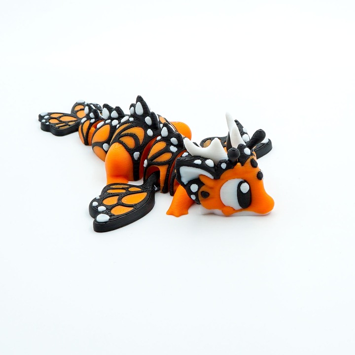 Figurina articulată Mini Dragon Fluture, jucărie, cadou pentru copii și adulți, multicolor, 10x8x3cm