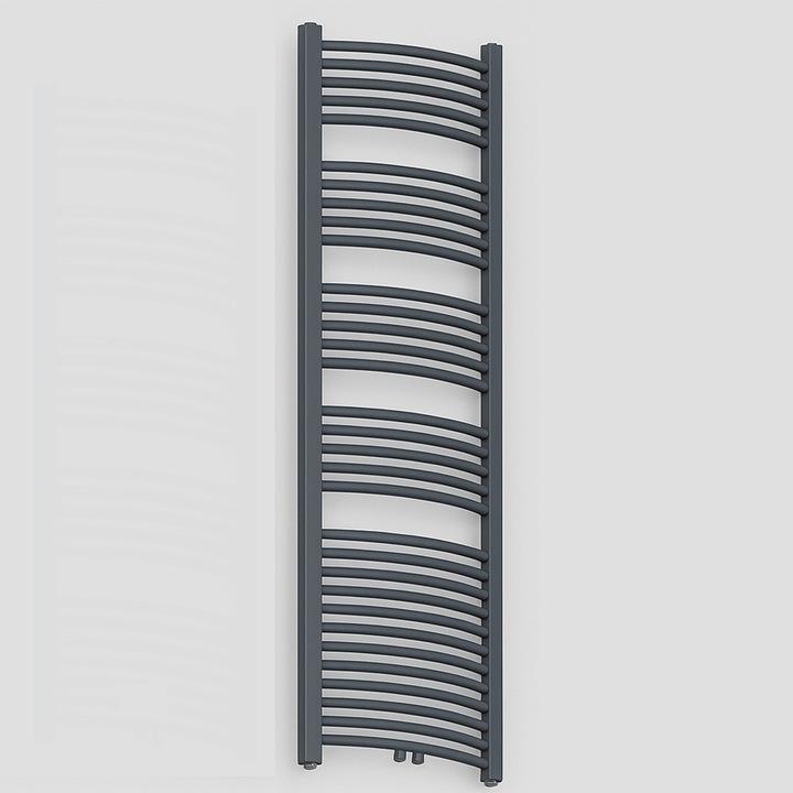 Calorifer, radiator Portprosop din otel, dimensiune: 180x50 cm, Antracit, Design Curbat, Terma