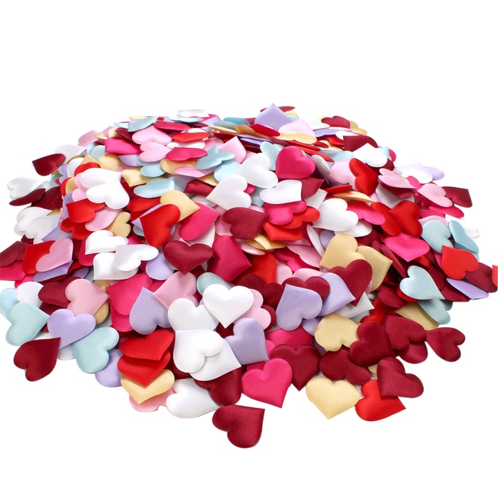 Szív alakú konfetti, 200 darab, RDWESZOD, 3.5cm, többszínű