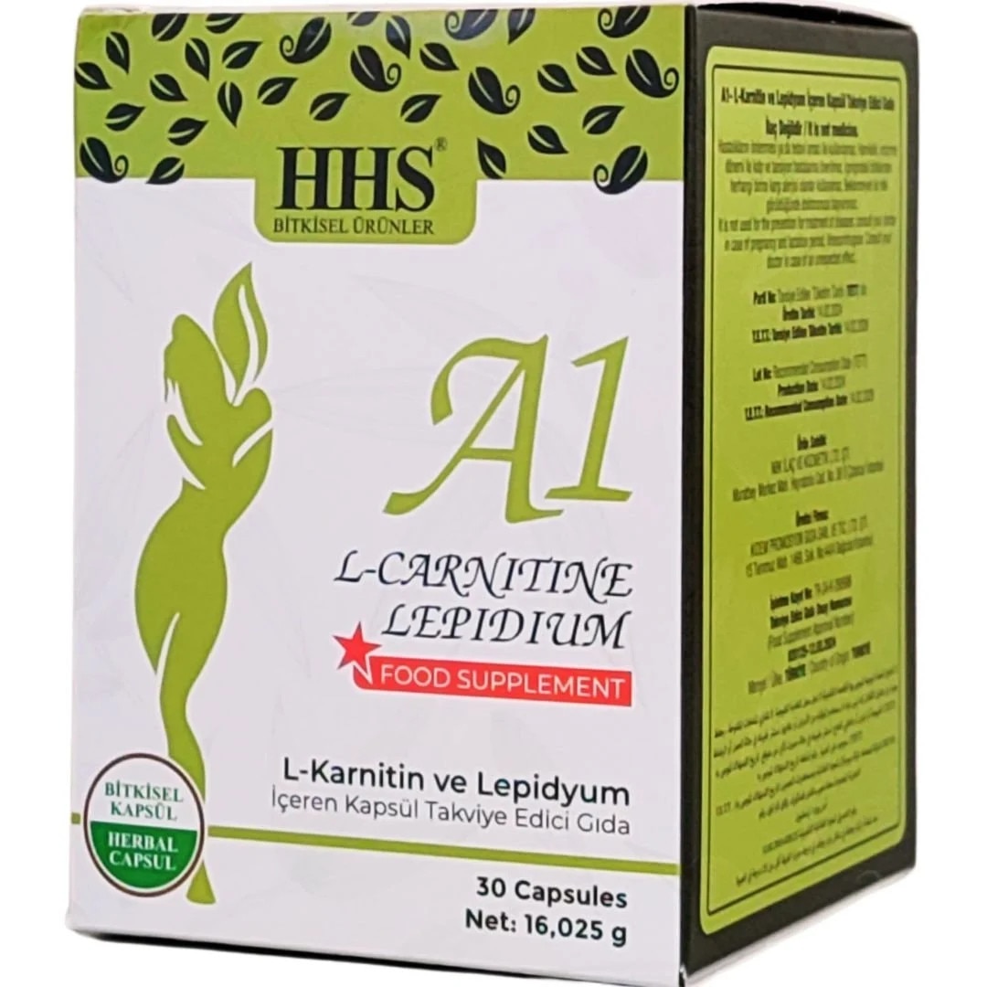hhs a1 l-carnitine lepidium review HHSS Turkish slimming capsules HHS A1 Carnitine Lepidium 30 capsules+ one  random bottle massage oil main image 1