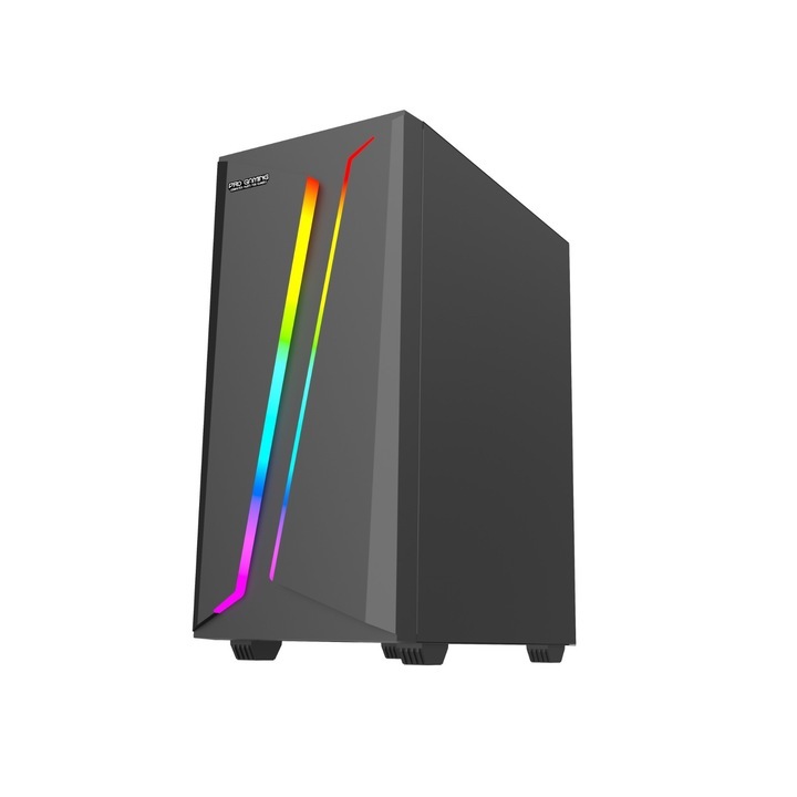 Sistem Desktop PC Gaming Scar V2 Black Core i5-9400 up to 4.10GHz, 32GB DDR4, SSD 512GB, Video RX580 8GB Windows 11, Wi-Fi 6