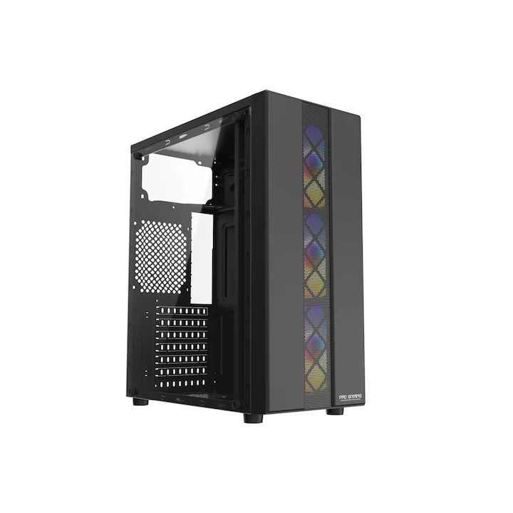 Sistem Desktop PC Gaming Jax Black Core i5-9400 up to 4.10GHz, 32GB DDR4, SSD 512GB, Video RTX3050 6GB Windows 11, Wi-Fi 6