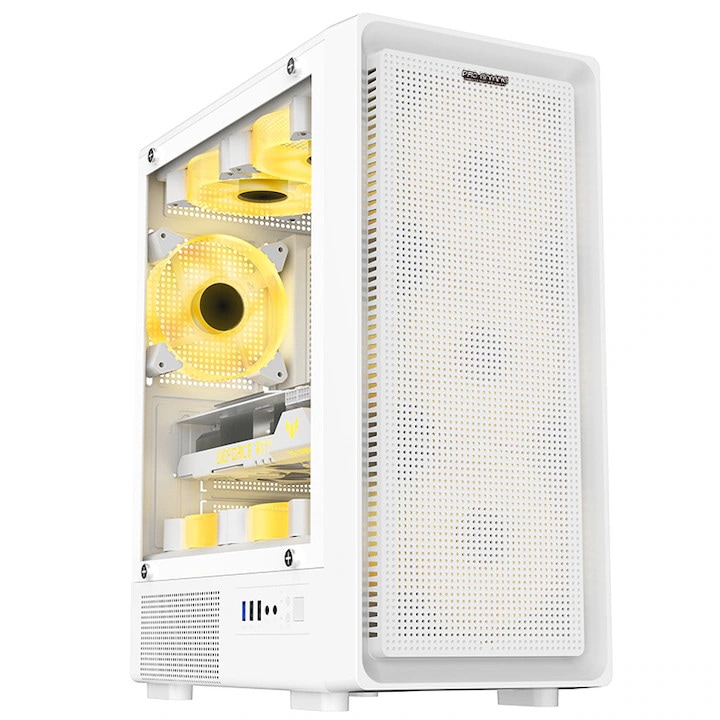 Asztali Gamer PC, ProGaming Vision White, Ryzen 5 5600X akár 4.6 GHz, 32GB DDR4, SSD 1TB, Radeon RX580 8GB GDDR5, Windows 11, Wi‑Fi 6