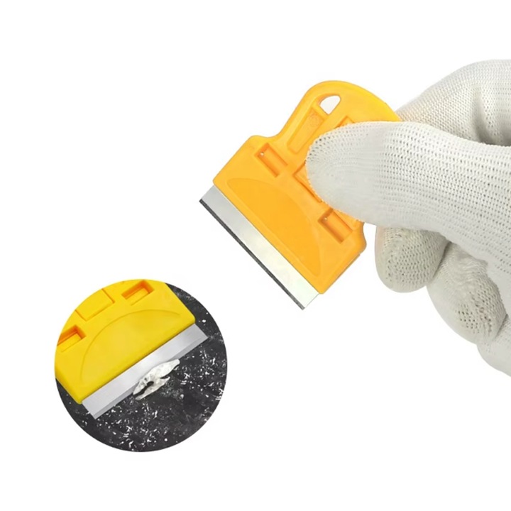 Ablaklehúzó, fólia felhelyezés, mini, sárga