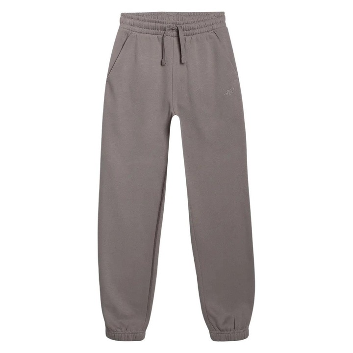 4F gyerek nadrág, pamut/poliészter, szürke