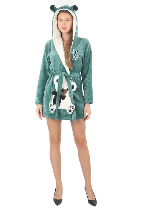 Дамски халат, Wild Love, модел Teddy, Изумрудено зелено