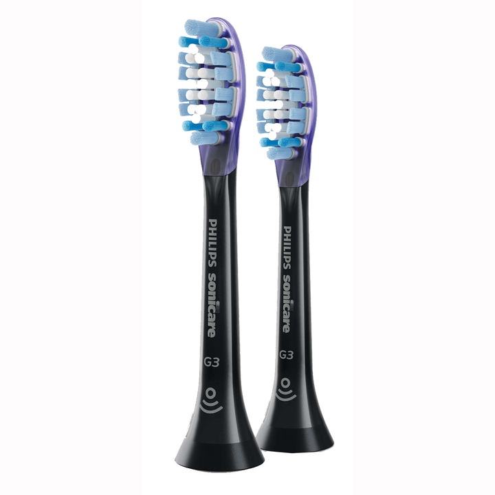 Резерви за електрическа четка за зъби Philips Sonicare G3 Premium Gum Care HX9052/33, 2 броя, Standard, Черен