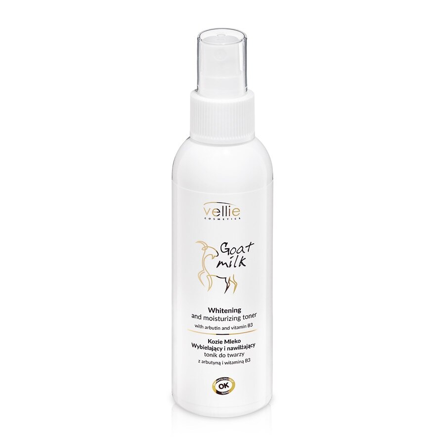 Toner facial hidratant cu efect de albire Vellie Goat Milk, 120ml