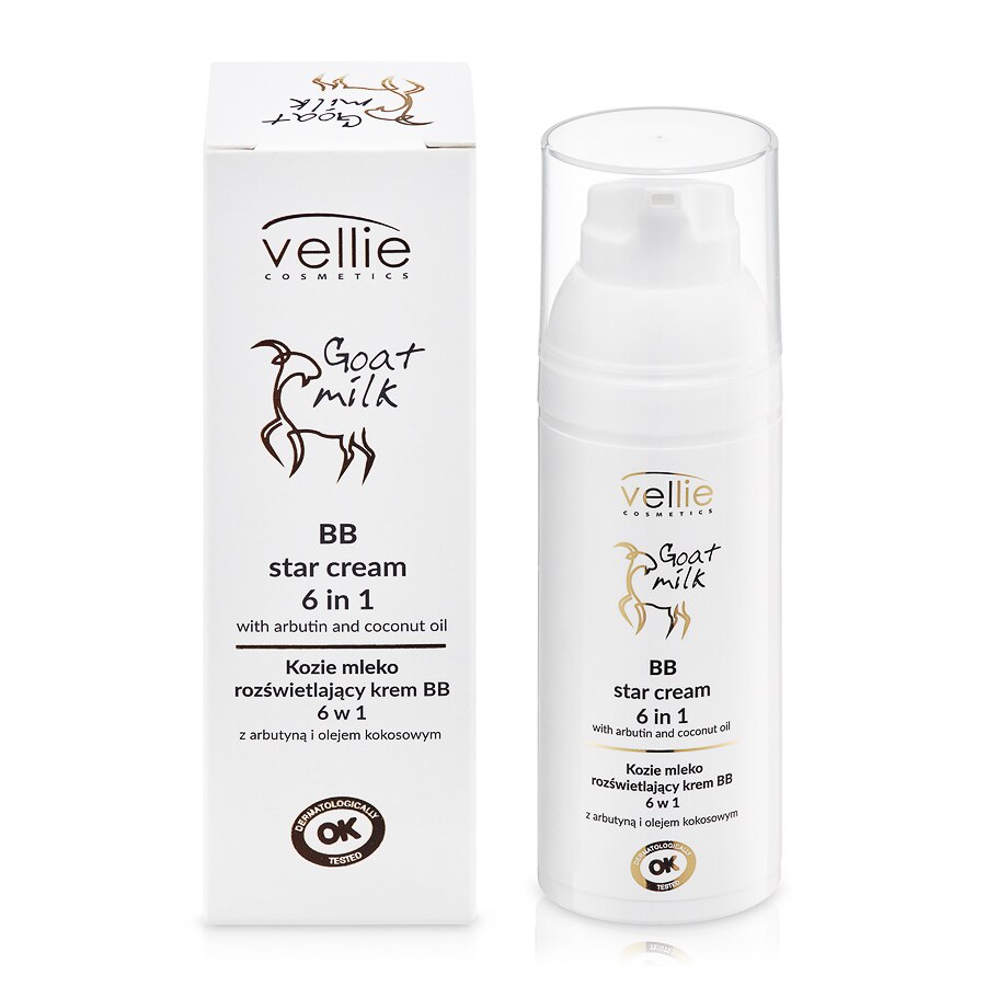 Crema BB pentru ochi si fata Vellie Goat Milk, cu extract din lapte de capra, 50ml
