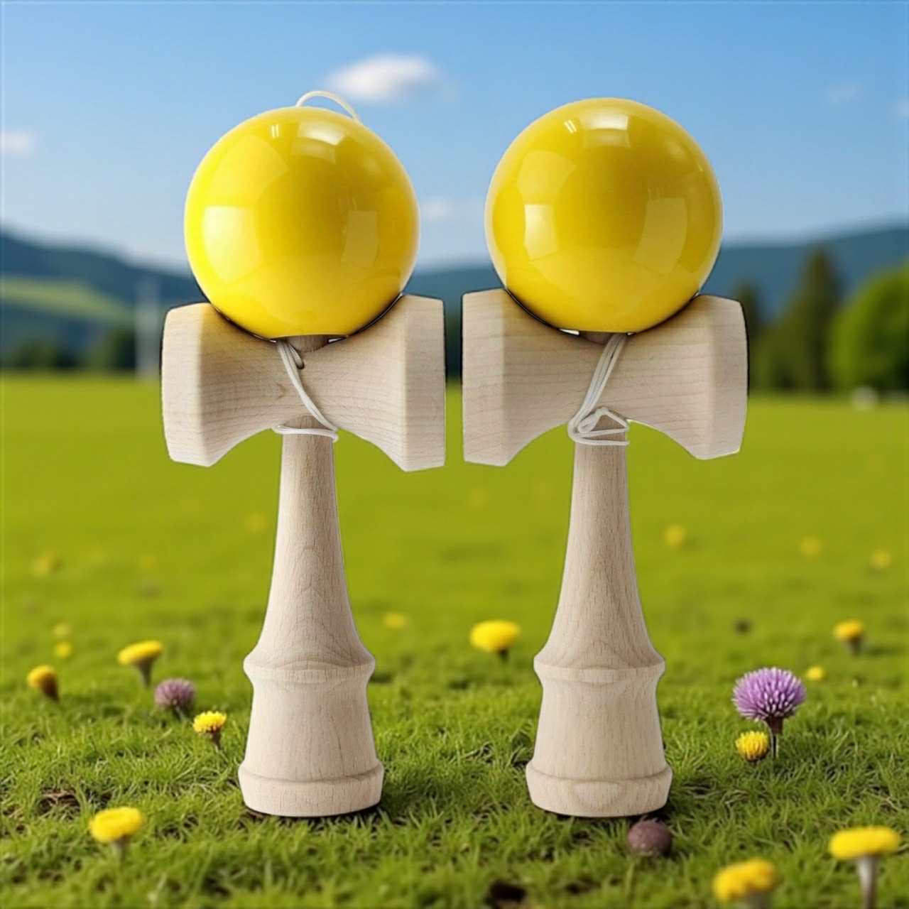 Kendama GIA'S WORLD, Jucarie interactica copii si adulti - Lemn