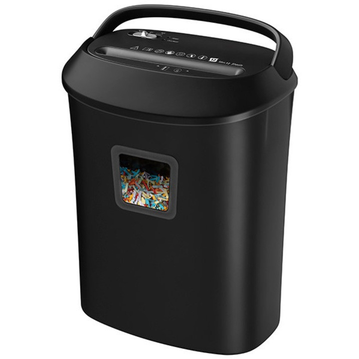 Distrugator de documente, Tracer FileCrusher, 25 litri, 12 coli, 4x40 mm, P-4, CD/DVD, Card de credit, Negru