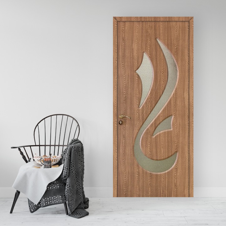 Usa de interior din lemn Modern, cu geam, OP-155 2000/600 Stejar Ferrara