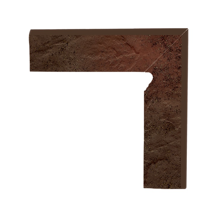 Plint pe scara dreapta REGATA Semir Brown 11mm bej, 8.1x30cm, set 10 bucati