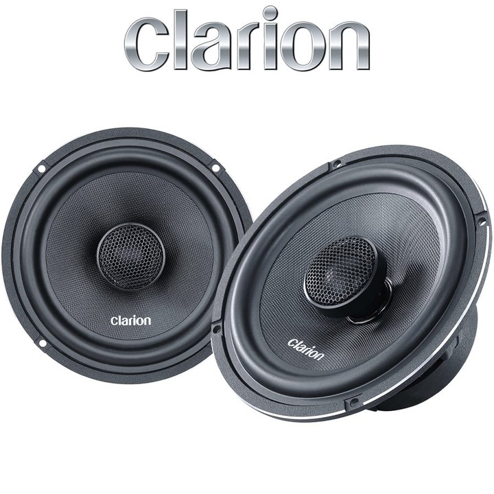 Difuzoare Auto Clarion, SRP1655C, Set coaxiale 2 cai, 6,5 inch, 60W RMS, 4Ω, 2 Difuzoare