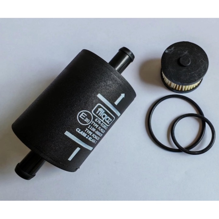 Set filtre GPL pentru Logan 3, pentru instalatiile Landi Renzo intrare 12x12 mm, filtrul de faza lichida pentru electrovalva gpl de Logan dupa 2020, contine garnitura care se potriveste