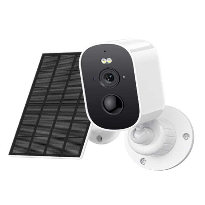 Камера за видеонаблюдение PNI IP775S 5MP соларен панел вграден акумулатор слот за micro SD карта нощно виждане двупосочно аудио