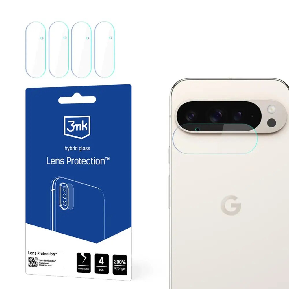 Folie sticla camera foto 3mk Lens Protection compatibila cu Google Pixel 9 Pro XL, Transparent