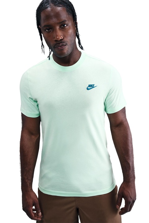 Nike, Tricou regular fit din bumbac Sportswear Club, Mint, S