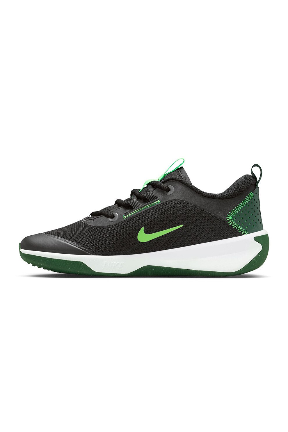 Nike, Pantofi pentru antrenament Omni Multi-Court, Negru, Verde lime, 35.5 EU