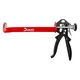 Pistol aplicator Delphi TOOLS, pentru silicon, acril, adezivi si mase dense, constructie intarita cu tija tripla, capacitate 330 ml, aluminiu, maner ergonomic, include racleta universala