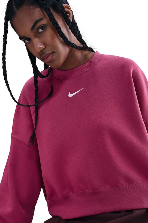 Nike, Bluza de trening lejera cu maneci cazute Phoenix, Roz aprins