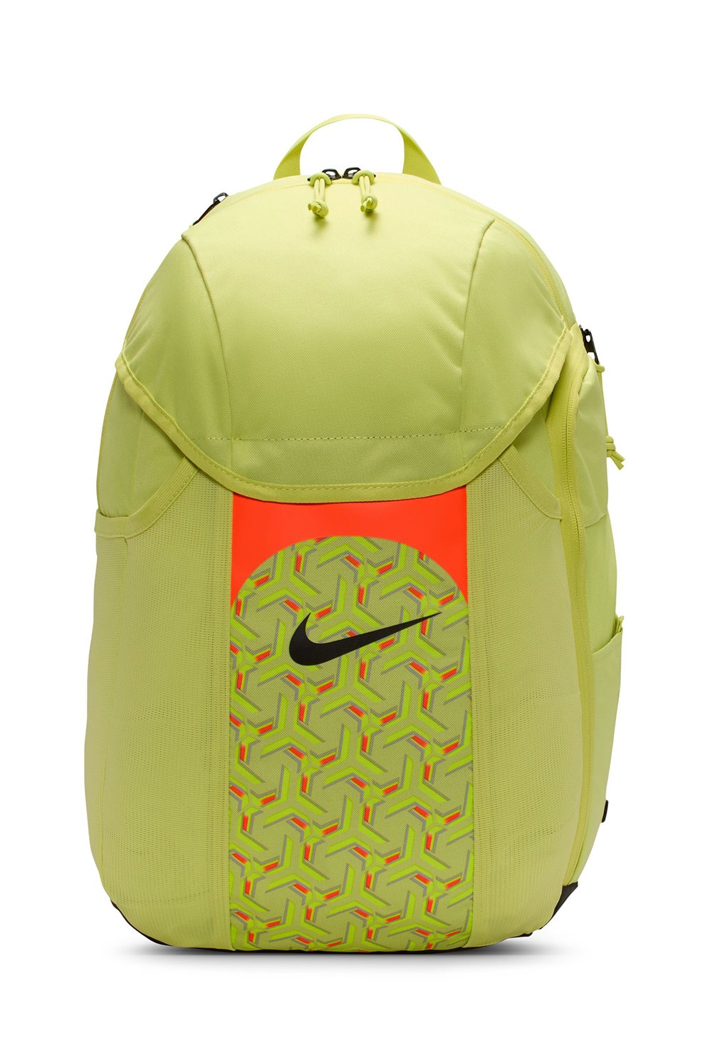 Nike, Rucsac unisex cu finisaj rezistent la apa Academy Team - 30L, Galben pai, Portocaliu neon