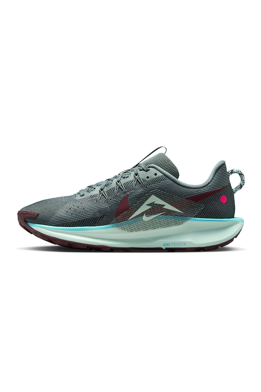 Nike, Pantofi ReactX Pegasus 5 pentru alergare pe teren accidentat, Maro cognac, Gri, 9.5