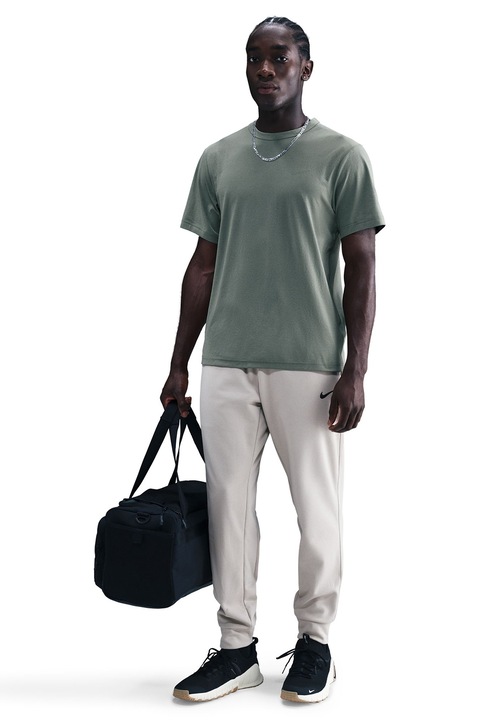 Nike, Tricou cu decolteu la baza gatului pentru fitness Hyverse, Verde pal