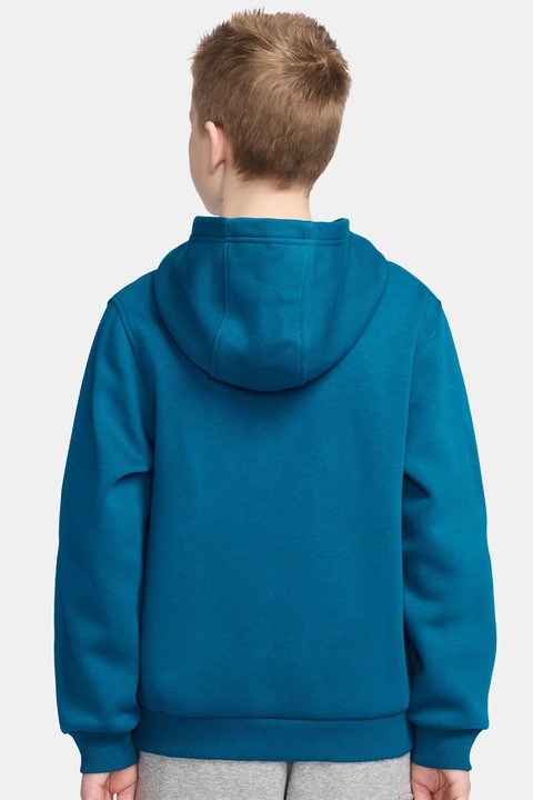 Nike, Худи Club с гумирано лого, Бял/Син
