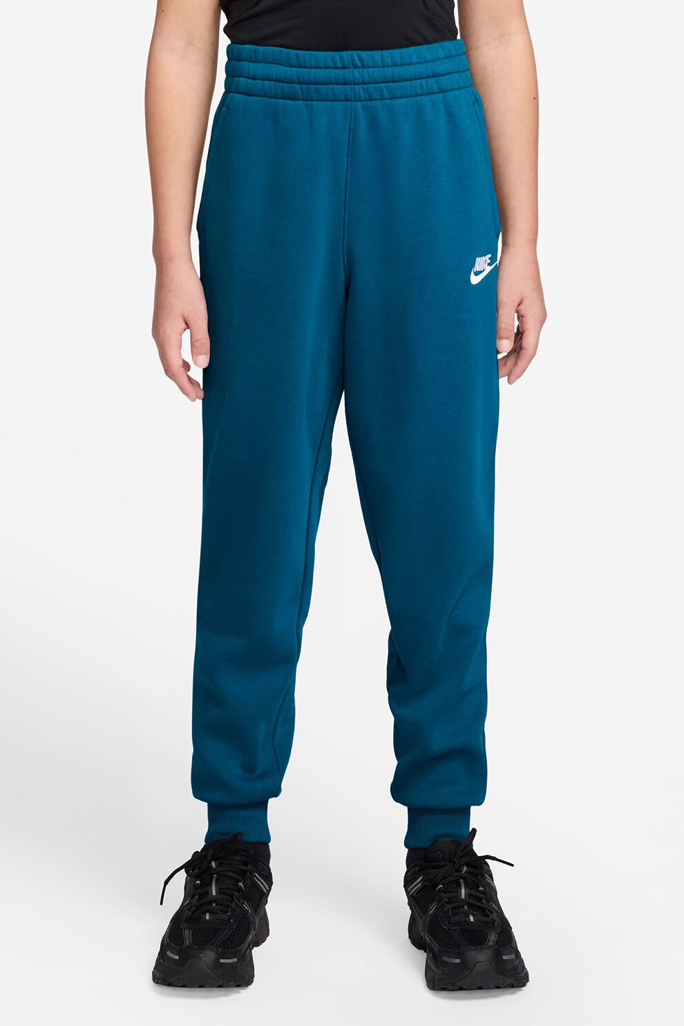 Nike, Pantaloni de trening cu buzunare oblice Sportswear Club, Albastru, 137-147 CM