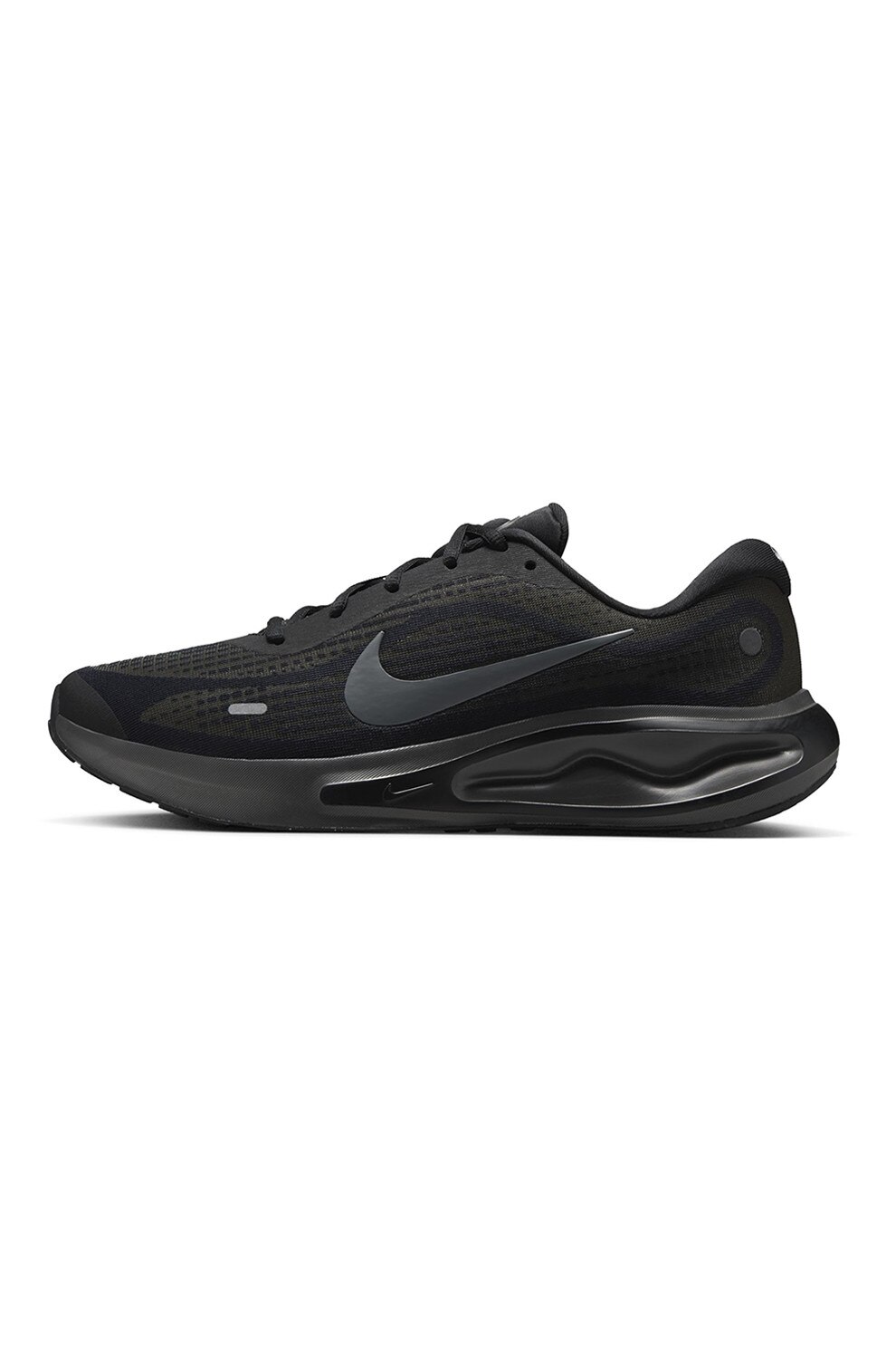 Nike, Pantofi Journey din plasa cu logo pentru alergare, Negru, 8.5