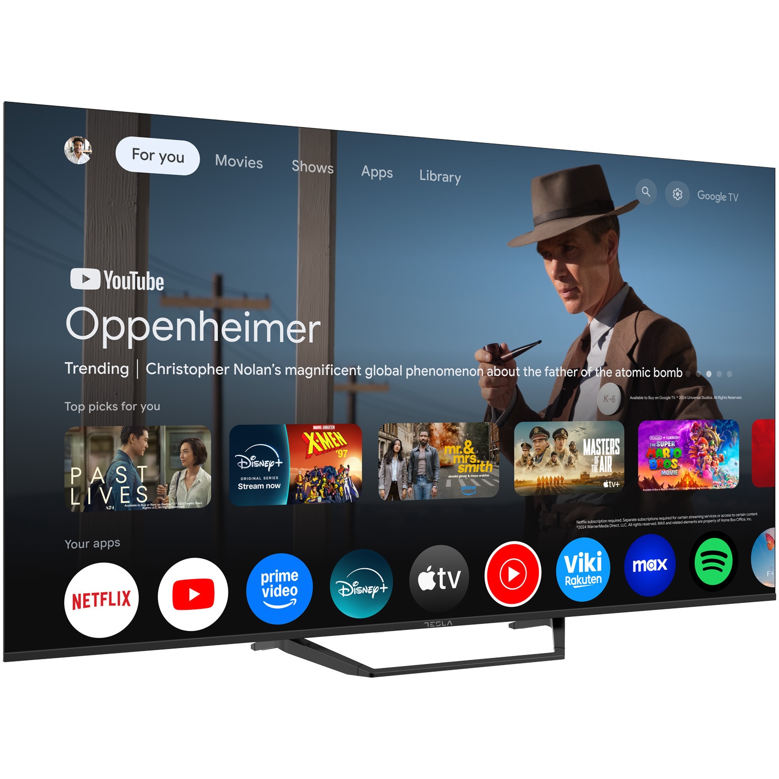 Televizor Tesla 65E655BUS, 165 cm, Smart Google TV, 4K Ultra HD