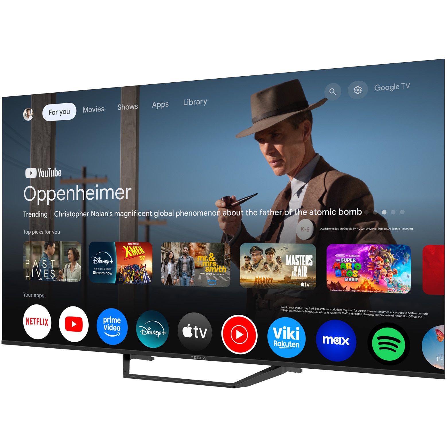 Televizor Tesla 65E655BUS, 165 cm, Smart Google TV, 4K Ultra HD, Clasa E