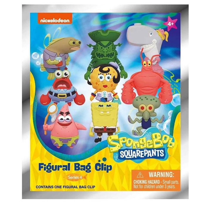 Figurina Monogram Nickelodeon Spongebob Squarepants, 3D Foam Bag, Multicolor, 5cm, Blind Bag
