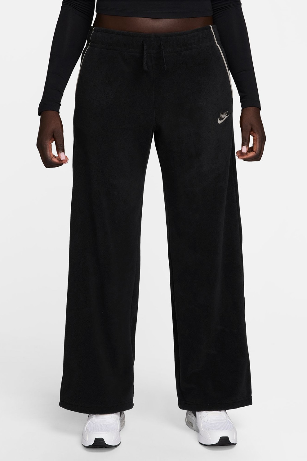 Nike, Pantaloni din fleece pentru alergare Sportwear, Negru, Gri, M