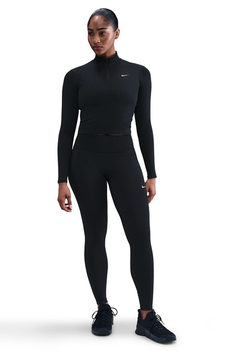 Nike, Bluza crop pentru antrenament One, Negru